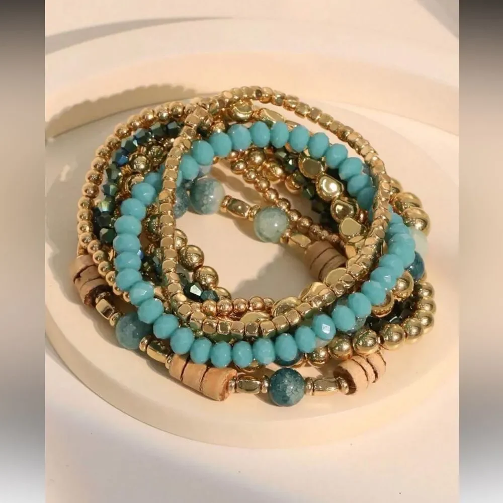Boho Beaded Bracelet Set Q84
